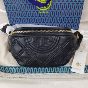 💖💫 ⭐Black Tory Burch Fleming Fanny Pack